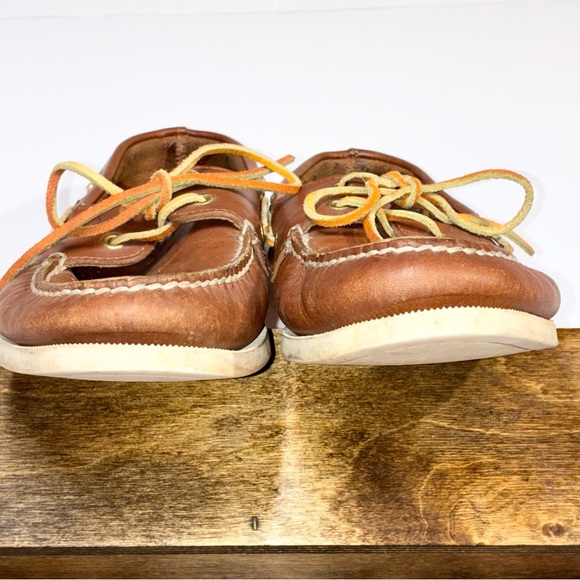 Sperry Top Sider Men's Authentic 2-Eye Boat Shoe, Size 12M Tan Brown Preppy - Picture 4 of 9
